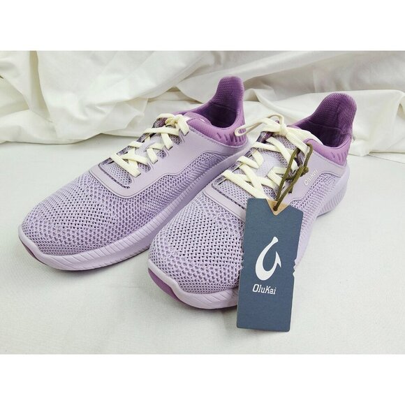 Olukai Island Hopper Size 8 Womens Lilac Crushed Grape Low Lace Fashion Sneakers - Picture 8 of 14
